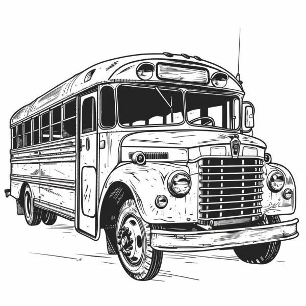 Tuyển chọn tranh tô màu xe bus đẹp, sáng tạo cho bé