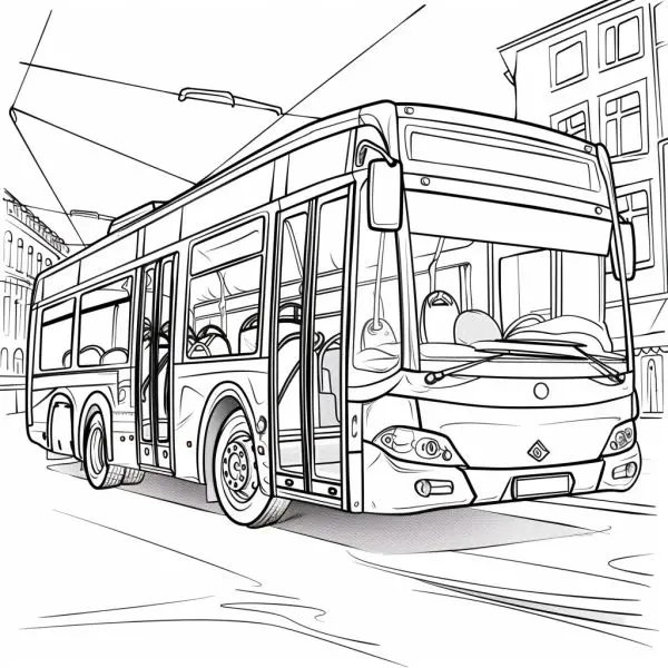 Tranh tô màu xe bus là như thế nào?