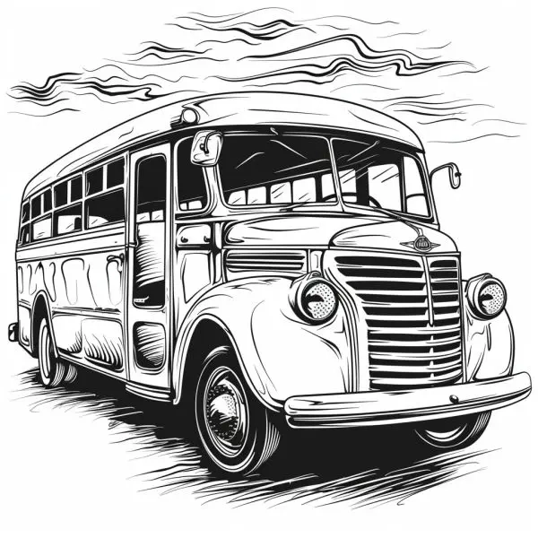 Khám phá sắc màu vui nhộn với tranh tô màu xe buýt cho bé