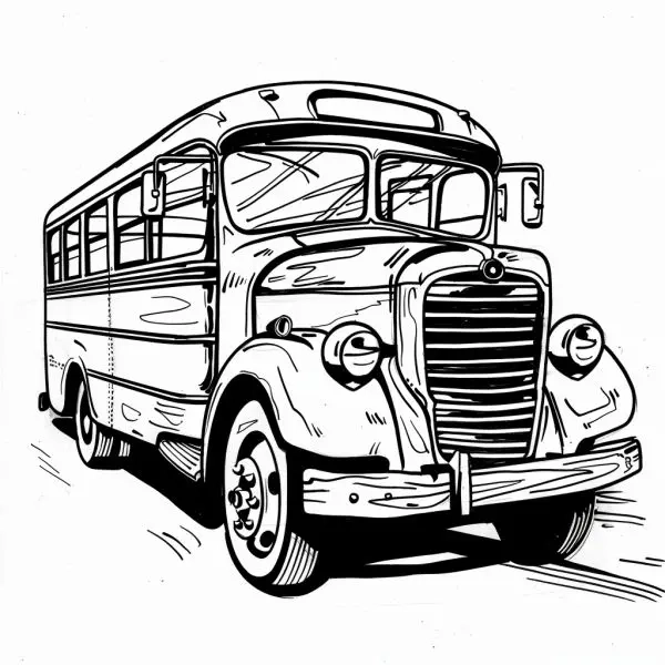 Bộ sưu tập cực khủng với tranh tô màu xe buýt to cho bé