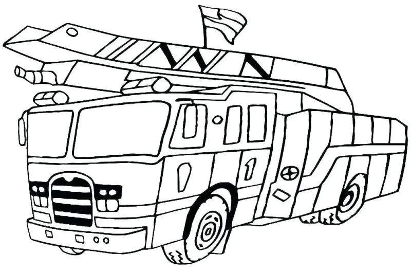 Bé trai mê mẩn với tranh tô màu xe cứu hỏa cho bé trai