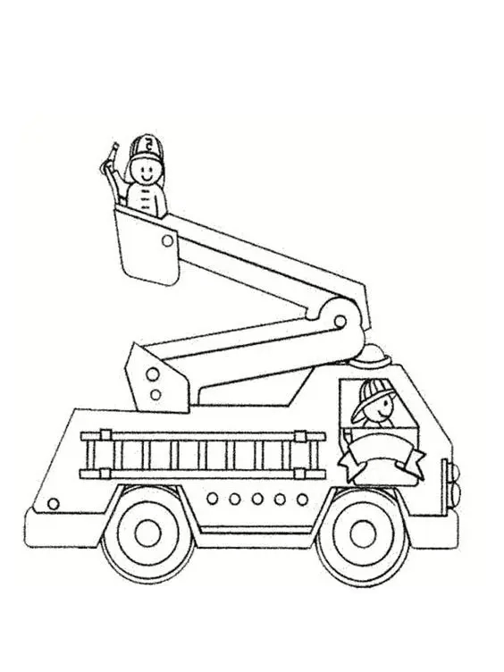 Thỏa sức sáng tạo với tranh tô màu xe cứu hỏa dập lửa