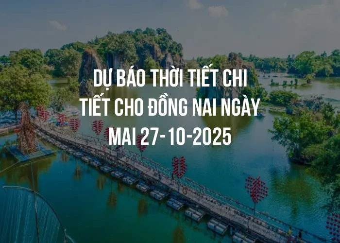 Dự báo thời tiết chi tiết cho Đồng Nai ngày mai 27-10-2025