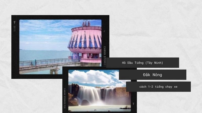 Kết hợp Bình Phước với hồ Dầu Tiếng (Tây Ninh) hoặc Đắk Nông