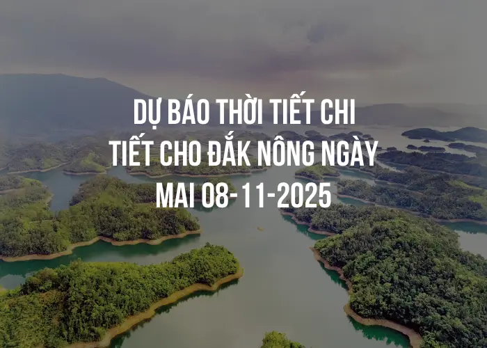Dự báo thời tiết chi tiết cho Đắk Nông ngày mai 08-11-2025