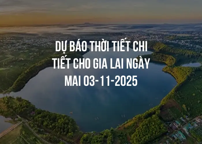 Dự báo thời tiết chi tiết cho Gia Lai ngày mai 03-11-2025