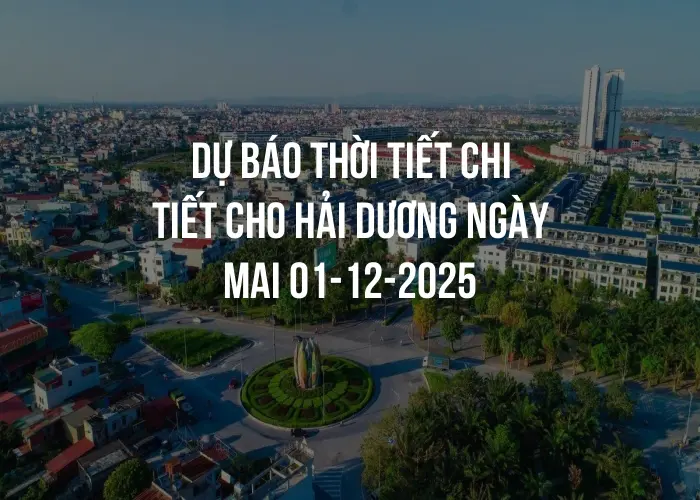 Dự báo thời tiết chi tiết cho Hải Dương ngày mai 01-12-2025