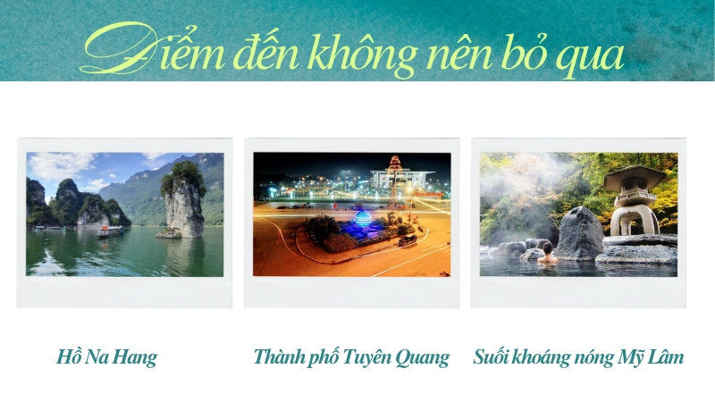 Các điểm đến không nên bỏ qua 
