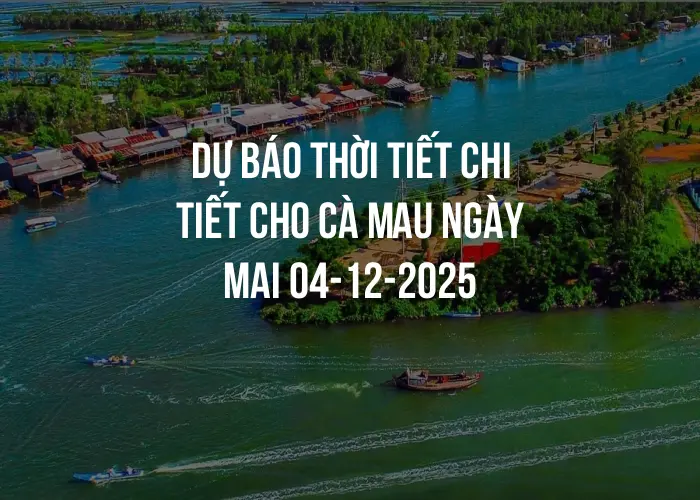 Dự báo thời tiết chi tiết cho Cà Mau ngày mai 04-12-2025