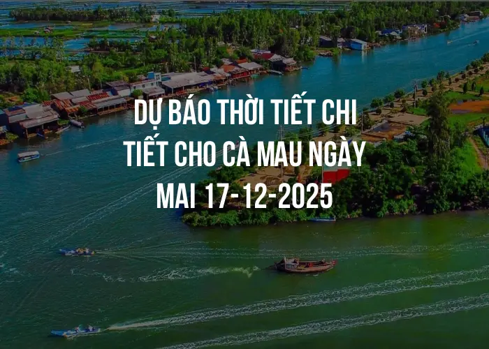 Dự báo thời tiết chi tiết cho Cà Mau ngày mai 17-12-2025