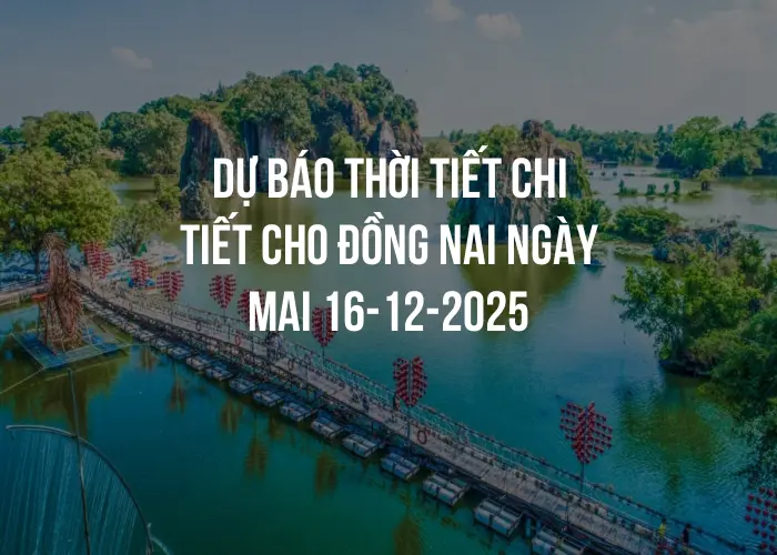 Dự báo thời tiết chi tiết cho Đồng Nai ngày mai 16-12-2025