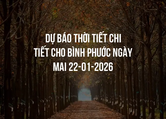 Dự báo thời tiết chi tiết cho Bình Phước ngày mai 22-01-2026