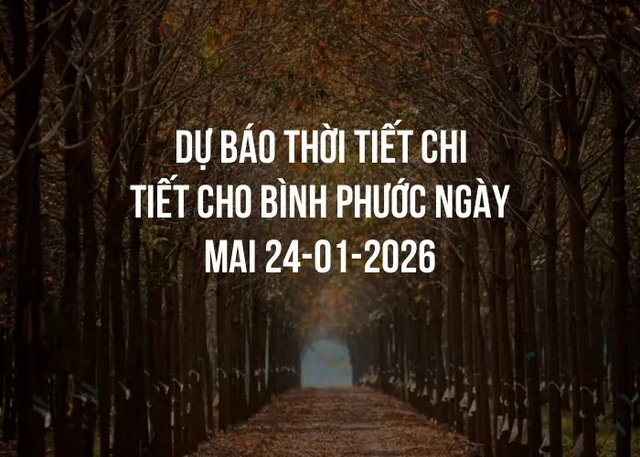 Dự báo thời tiết chi tiết cho Bình Phước ngày mai 24-01-2026