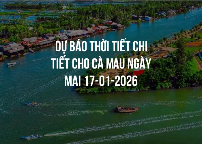 Dự báo thời tiết chi tiết cho Cà Mau ngày mai 17-01-2026
