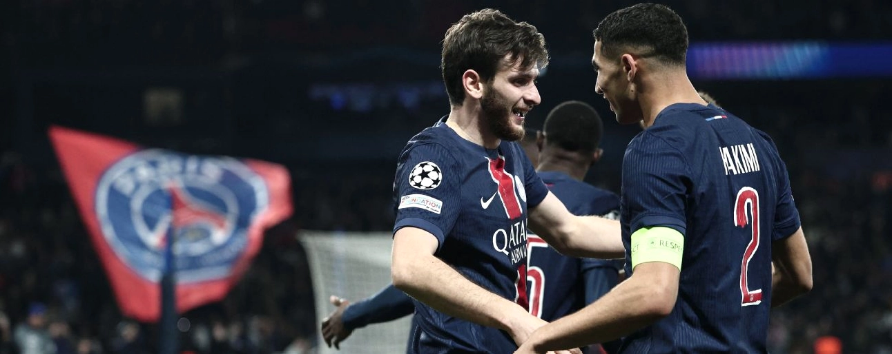 Khvicha Kvaratskhelia trong đội hình PSG chiến thắng
