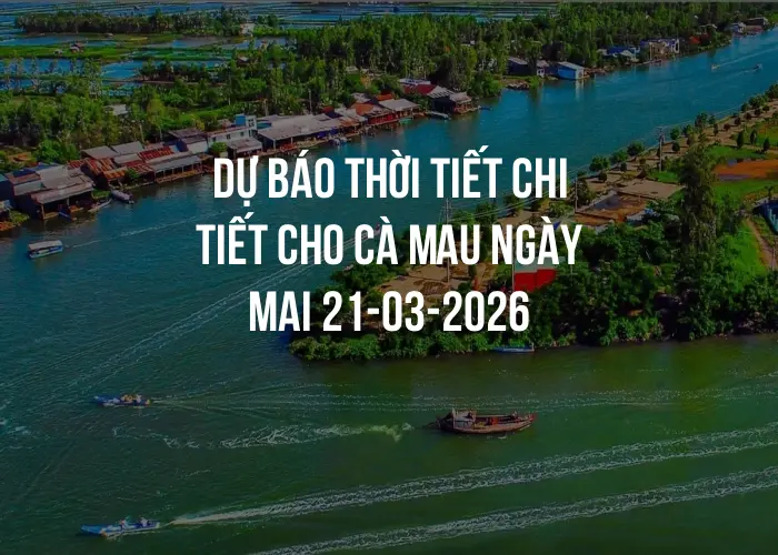 Dự báo thời tiết chi tiết cho Cà Mau ngày mai 21-03-2026