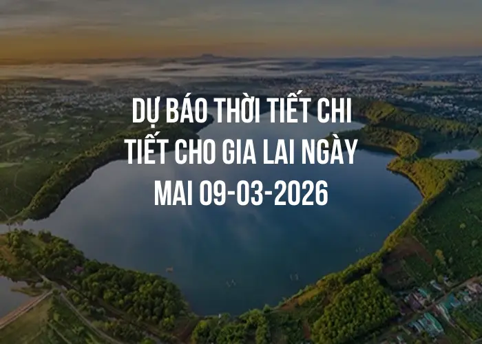 Dự báo thời tiết chi tiết cho Gia Lai ngày mai 09-03-2026