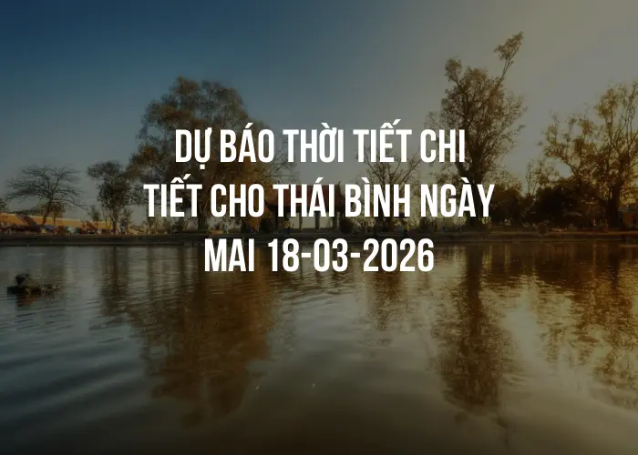 Dự báo thời tiết chi tiết cho Thái Bình ngày mai 18-03-2026