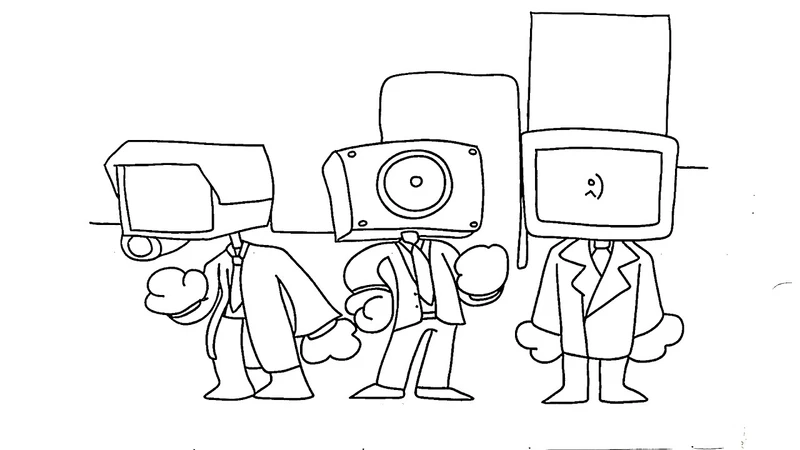 Bé cười thích thú với bộ tranh tô màu Cameraman vui nhộn đang viral