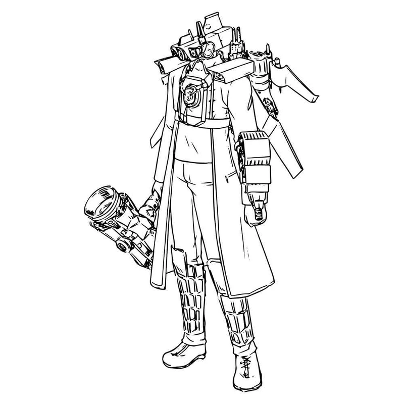 Thử sức với tranh tô màu Cameraman chi tiết giúp bé rèn luyện sự khéo léo