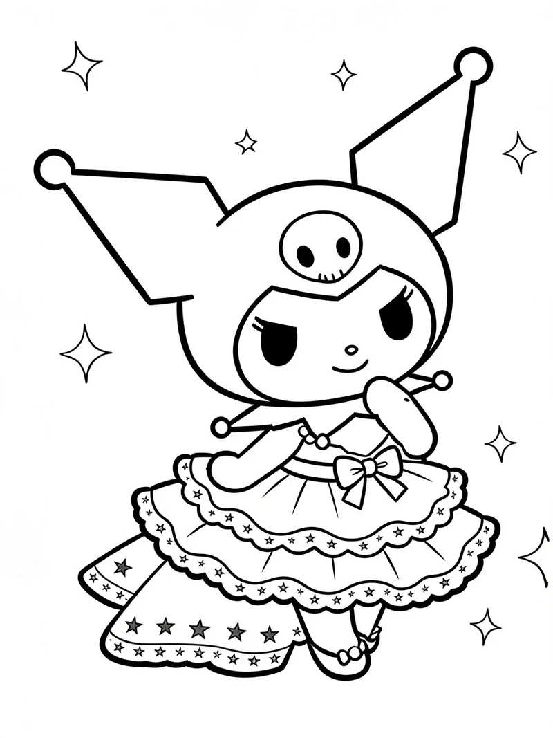 Khơi dậy trí tưởng tượng với tranh tô màu Kuromi sáng tạo độc đáo