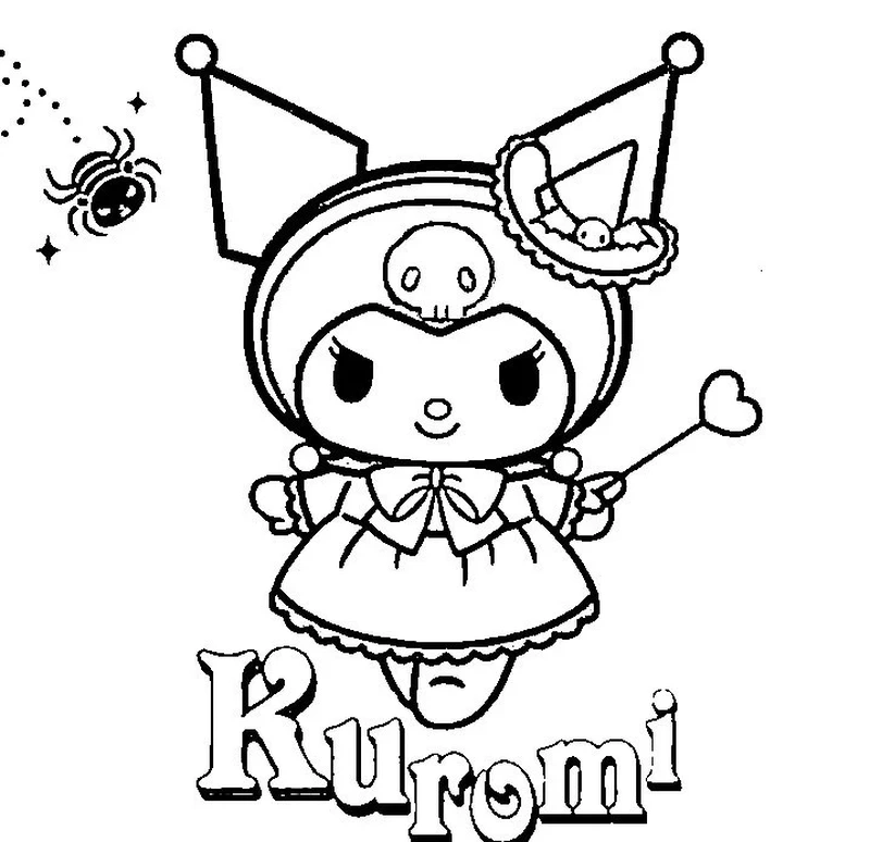 Khám phá bộ tranh tô màu Kuromi đẹp và đáng yêu nhất