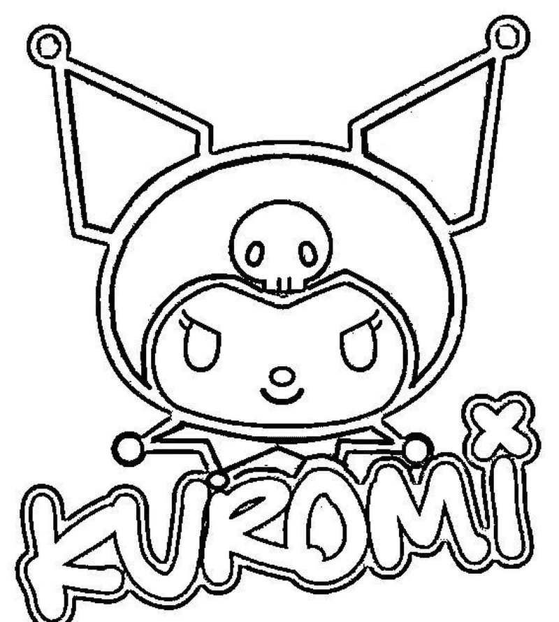 Bộ tranh tô màu Kuromi ngộ nghĩnh khiến bé cười thích thú khi tô