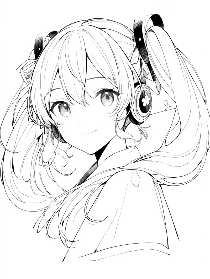 Trọn bộ bộ tranh tô màu Miku Hatsune cực hot cho fan Vocaloid