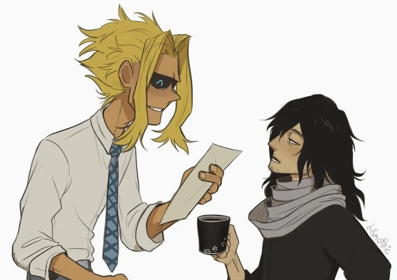 Aizawa x All Might khiến fan thích thú với tương tác đối lập