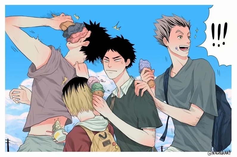 Akaashi Bokuto Kuroo Tsukishima luôn gây chú ý mỗi khi xuất hiện cùng nhau
