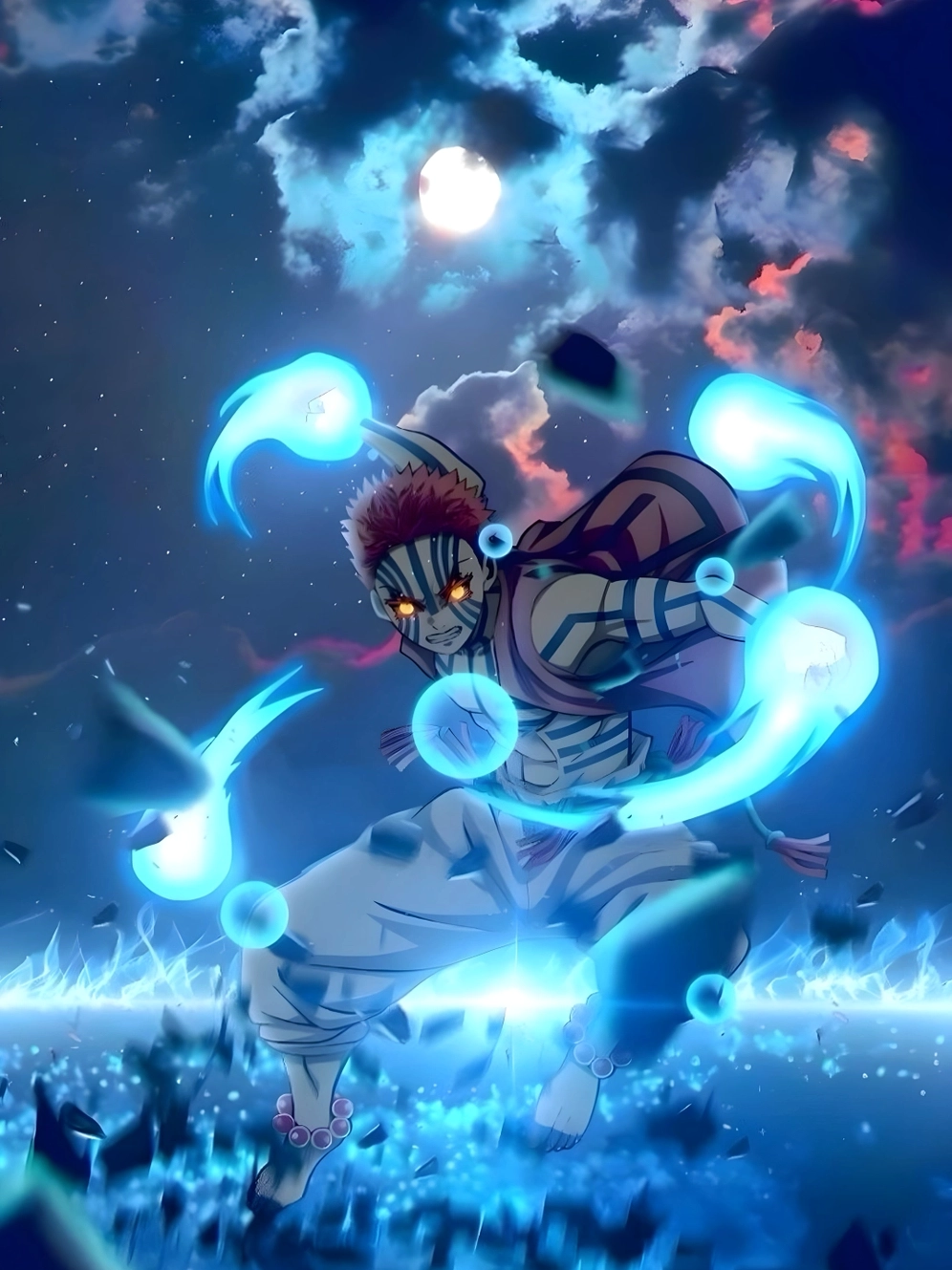 Akaza ngầu 1 dưới nét vẽ nghệ thuật