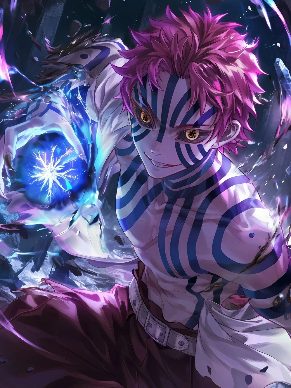 Akaza ngầu với ánh mắt sắc bén