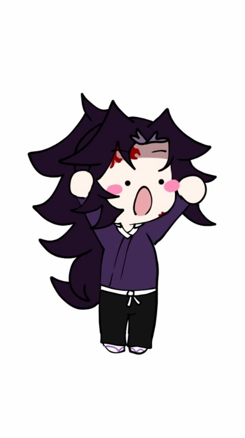 Ảnh kokushibou chibi hình vẽ ngộ nghĩnh về kokushibo