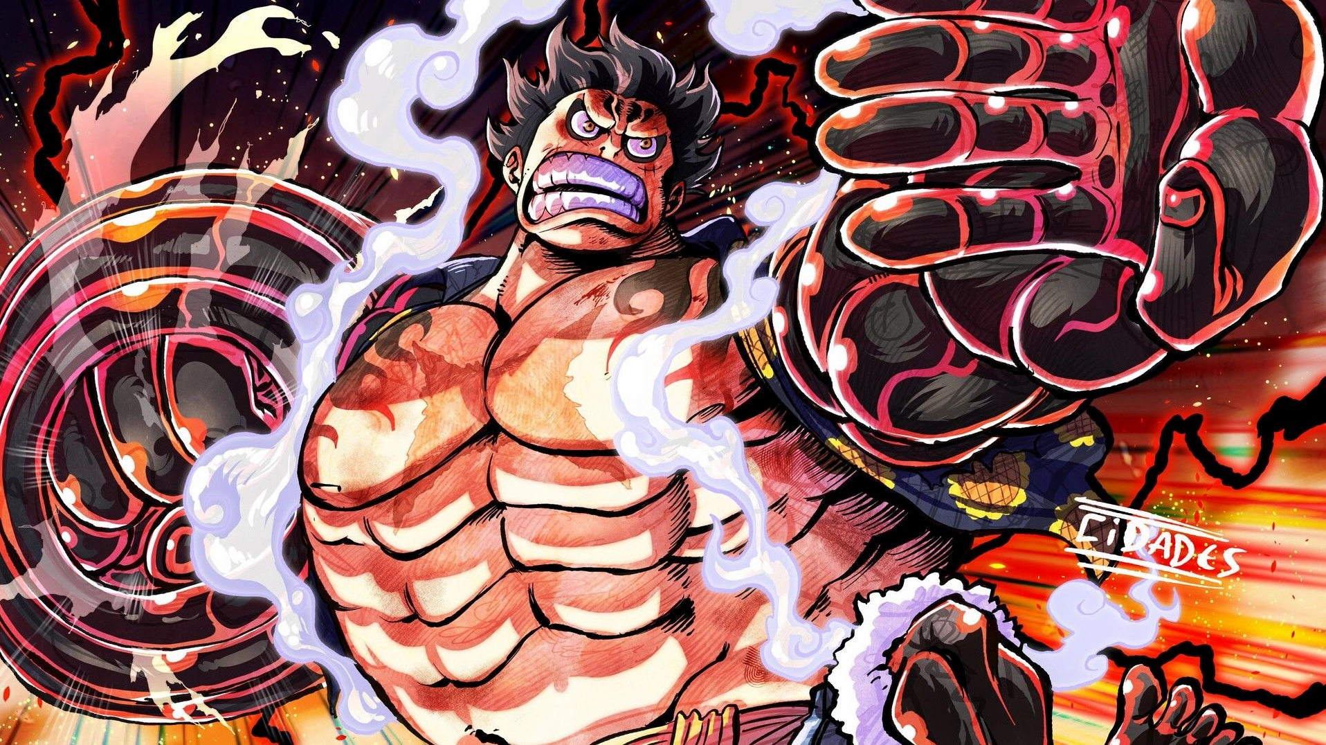 Ảnh luffy gear 5 phá phách