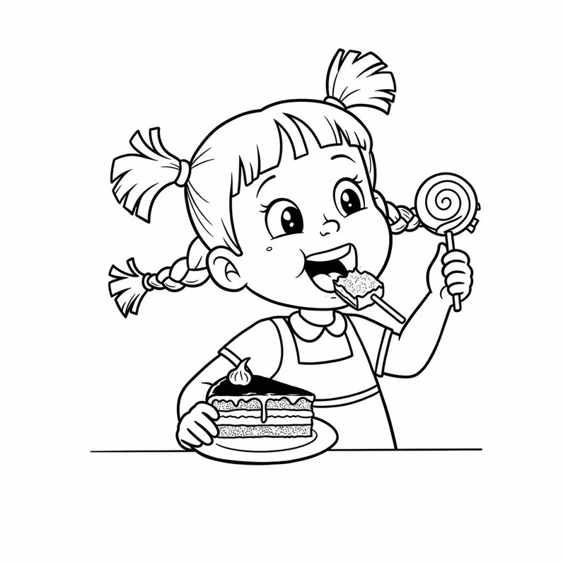 Bé mê tít với tranh tô màu bánh kẹo dễ thương ngộ nghĩnh vô cùng