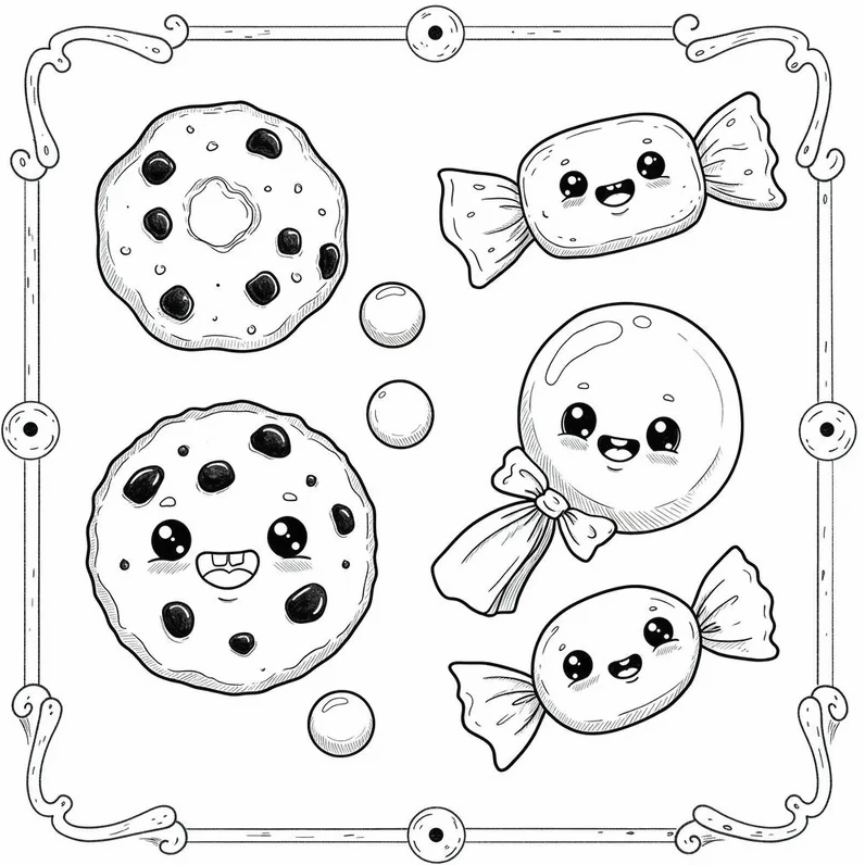 Bé tập tô màu ngôi nhà bánh kẹo siêu lung linh rực rỡ sắc màu