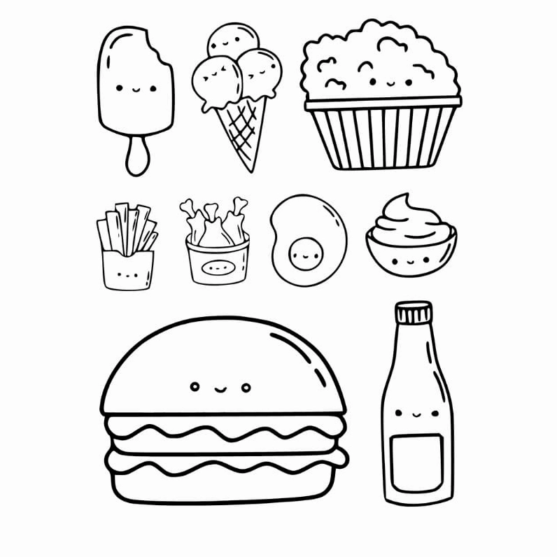 Bé thích mê với hình tô màu bánh kẹo siêu ngọt ngào dễ thương