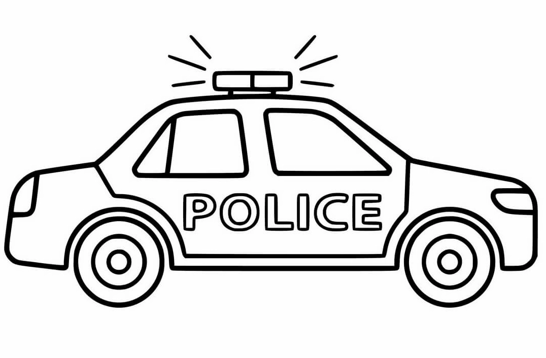 Bé tô màu ô tô cảnh sát cổ điển