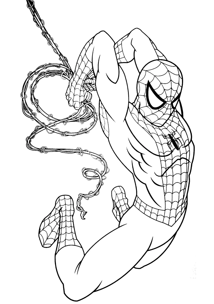 Bé tô tranh to màu người nhện dẻo dai