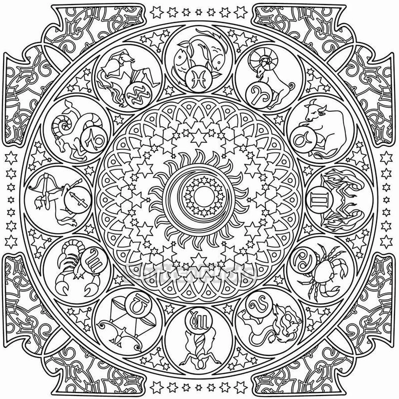 Bé vui thích tô màu 12 cung hoàng đạo chibi với bức tranh anime xinh xắn