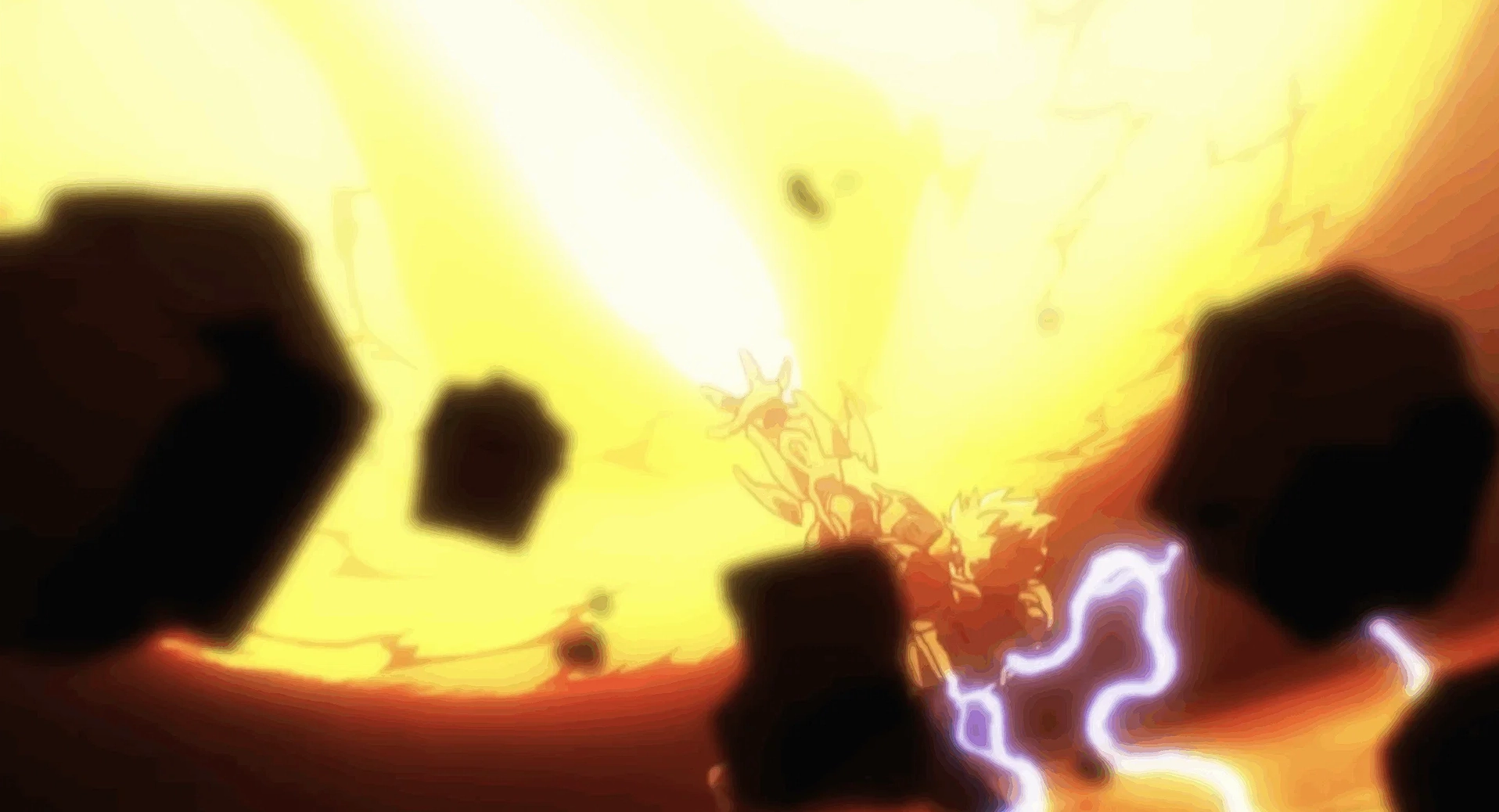 Biển lửa rực cháy do Genos tạo ra