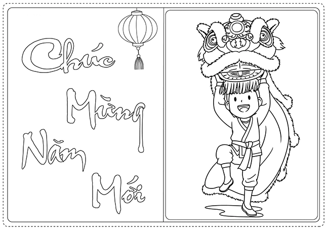 Bộ tranh tô màu tết và mùa xuân 2026 giúp bé rèn luyện trí não