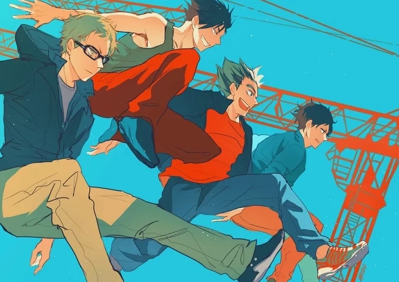 Bokuto x Akaashi x Kuroo x Kenma là nhóm bạn thân thiết được yêu mến