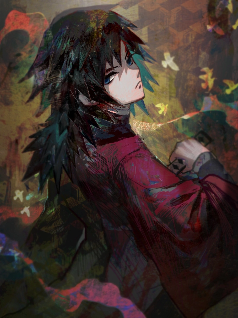 Bức ảnh anime Giyuu mang lại cảm giác cực chill