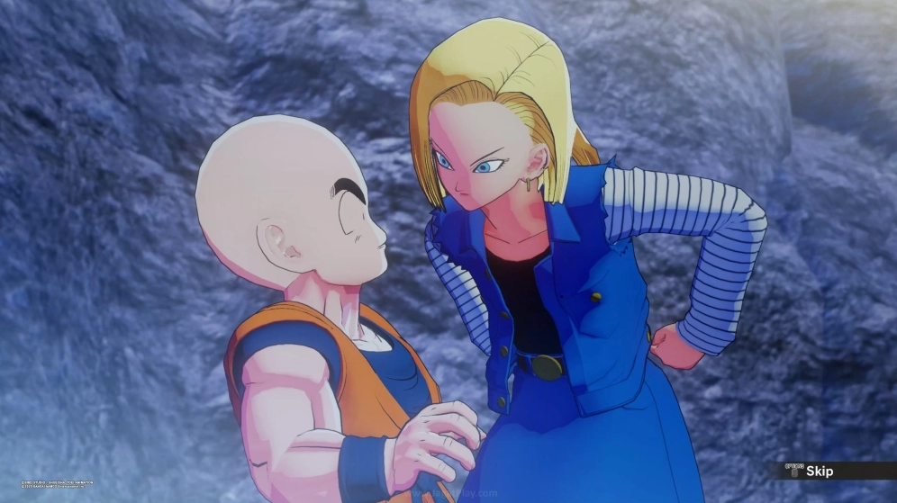 Bức tranh Android 18 and Krillin tình yêu vượt ranh giới giữa máy và người đầy cảm động