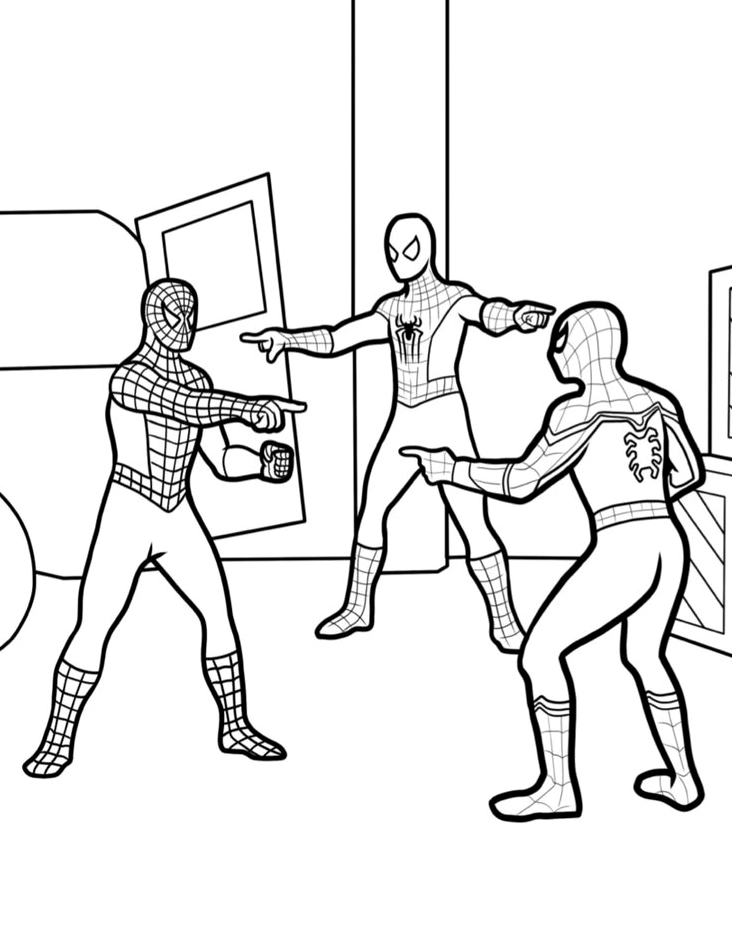 Bức tranh to màu người nhện tư thế đu tơ 17