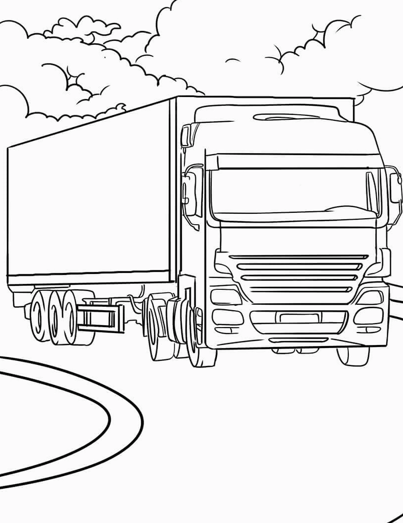Bức tranh xe tải lớn chở hàng bận rộn mang niềm vui đến mọi nơi