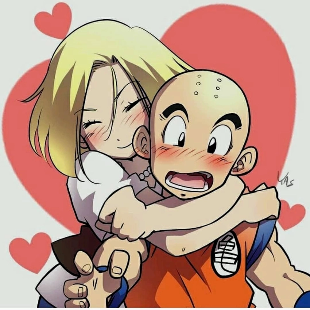 Bức vẽ ấm áp 18 and Krillin một nửa hoàn hảo của chiến binh dũng cảm nhất hành tinh