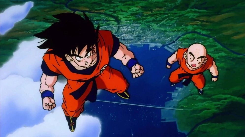 Cảnh chiến đấu Goku vs Krillin trận chiến thử sức giữa hai người anh em đồng môn
