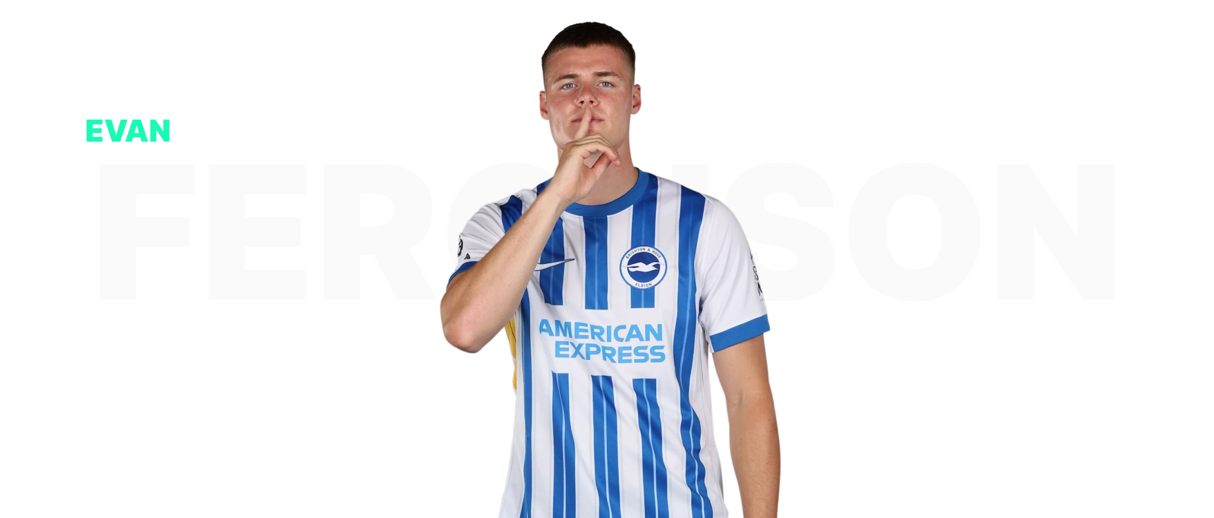 Chân dung tiền đạo Evan Ferguson đầy mạnh mẽ và quyết tâm